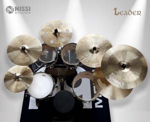 Cymbal Nissi LEADER Sets 7 Hi-hat 14", Crash 16", Ozone 16", Crash 18", China 18", Ride 20". Bronze B20, handmade