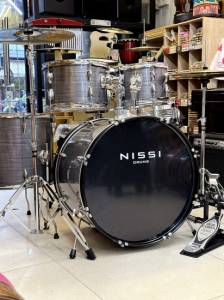 Bộ trống NISSI DRUMS - Màu Xám sọc - FULL bộ